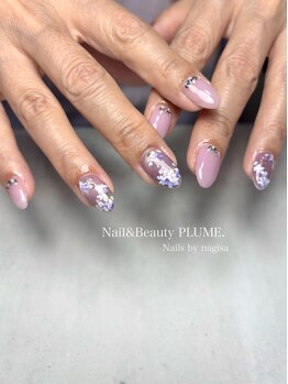 紫陽花ネイル
