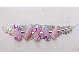 シェルネイル♪紫陽花カラー