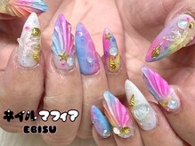 ネイルマフィア 恵比寿(NAIL MAFIA)/シェルネイル/マーブルネイル