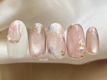 エムドットネイル 池袋(m.nail)/ピンクニュアンスflowerネイル
