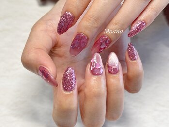 モアナ(Moana)/ピンクハートネイル