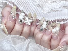 モカ 心斎橋(moca by Lee)/【Aina】薔薇ネイル