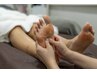 【脚怠み、浮腫みに】足つぼ＋ふくらはぎリンパ＋足裏（オイル付）60分￥4980