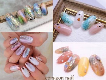 コラソンネイル(corazon nail)の写真/【初回オフ無料◎120分やり放題¥8280】持ち込みOK◎豊富なデザインと高技術で周りと差をつける指先に♪