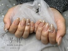 ユーネイル(YW nail)/４本アート＋パーツ