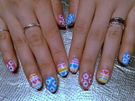 イースターエッグペイントネイル