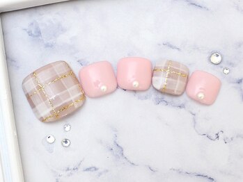 ネイルサロンフォーユー(for u)/チェックネイル♪￥７５００