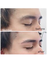 ナンバー(Number.)/細めストレート【メンズ眉】