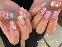 アテ(ate)/夏★カラフルフレンチデザイン