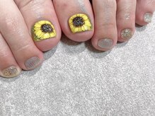 ネイルフロンティア 吉祥寺(NAIL FRONTIER)/えりか♪向日葵フット11980円