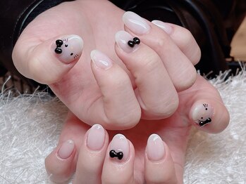 レアネイル 新宿(le'a nail)/シンプルキティネイルに