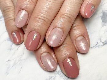 ヘアーアンドネイル ルシア(Hair&Nail Lucia)/大人ピンクのオフィスネイル！