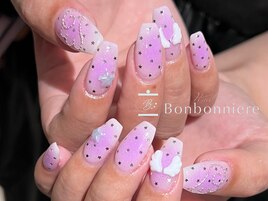 パープルチークエンジェルネイル