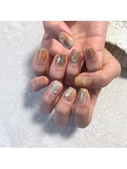 ロクサンサン(633)/くすみオレンジネイル