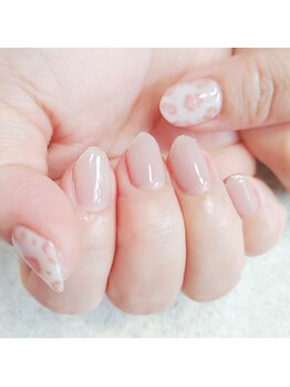 ラバーズネイル(Lover's Nail)/ヒョウ柄ネイル★オフィスネイル