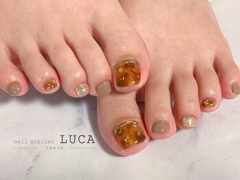 ネイルアトリエルカ(nail atelier LUCA)/M-864 大人可愛いべっ甲ネイル