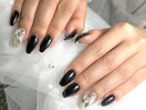 ブラック埋め尽くしネイル