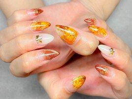 紅葉ネイル/秋ネイル/マググラデ