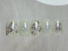 ネイルメゾン 渋谷店(NAIL MAISON)/手描き音符チーク￥7500
