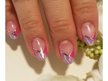 ネイルサロンシャネイル/ホログラフィック　ユニコーン