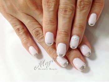ネイルサロン ビューティーマジック 川口店/ ミラーネイルフレンチ