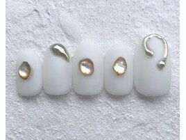 アシメ メタリック くすみカラー