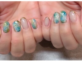 大理石ミラーアート春夏秋冬・