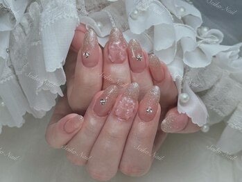 セイコウ(Seiko)/キラキラネイル　リボンネイル