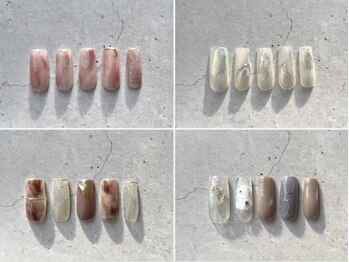 ユヅメ 日本橋店(YUZUME)の写真/美しさと健康を両立！流行りのニュアンスアートで、フィルインを用いた自爪にやさしいネイル体験をぜひ♪