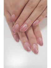 ワンカラージェルネイルショップ イオン新潟東店/ピンクラメグラデーション