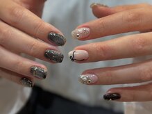 クルネ(QULNE)/マグネットネイル/リボン/ミラー