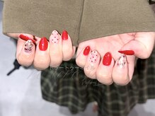 トゥートゥー(TOUTOU)/赤xホログラムxドット