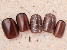 アイネイルズ 町田店(I nails)/ブラウンラメネイル7480円