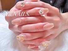 ユーネイルズ 恵比寿(Yu.NAILS.)/スキンカラーVカット◎蝶々