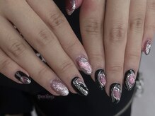 ダークハニー 原宿店(Dark Honey)/ブラックピンク韓国っぽネイル