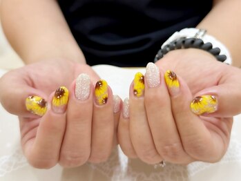 プルミエ ネイル(Premier Nail)/ひまわりネイル★お持ち込み