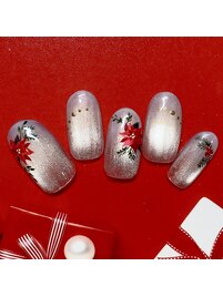 ポインセチアマグネットネイル