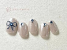 ネイルメゾン 梅田(NAIL MAISON)/リボンスタッズネイル