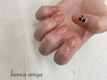 ビアンカ ネイルサロン 大宮店(Bianca)/手書きねこネイル