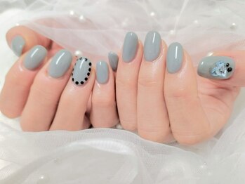 リエル(Riel)/くすみブルーネイル