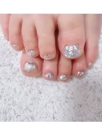 【フット】ブルーシェルネイル