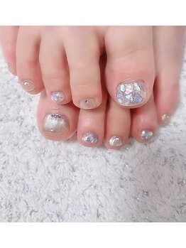 ディアリーネイル(Dearly Nail)/【フット】ブルーシェルネイル