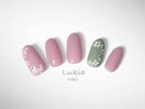 シンプル/お花ネイル