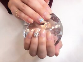 キラキラビジューネイル♪