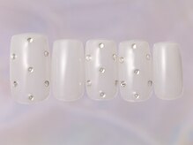 ジェミーネイル シンジュク(Jemiy nail shinjuku)/シルバーストーンドット￥7980