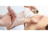 【30分足浴+足つぼ】+【60分アロマオイル】¥8,800⇒¥8,300