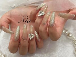 ミルクティーベージュネイル