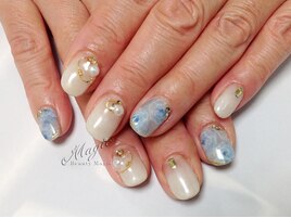 ブルーフラワーネイル