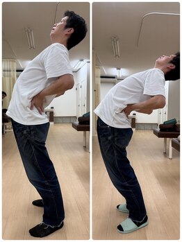 エミタス整骨院/１度の施術での変化です