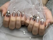 ユーネイル(YW nail)/ワンカラー＋パーツ